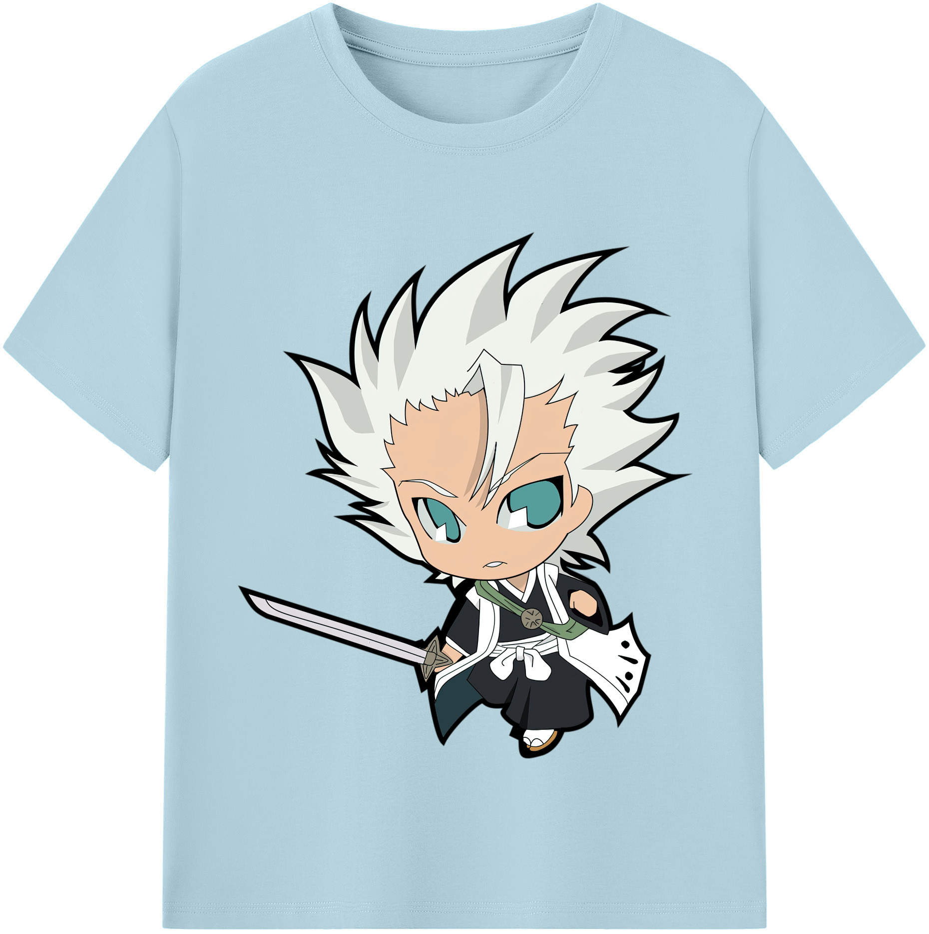 （画像用） ブリーチ 日番谷冬獅郎（ひつがや とうしろう） BLEACH Hitsugaya Toushirou 綿100％半袖Tシャツ（フロントプリント）